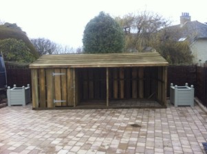 Multi-purpose store for bikes, bins, boxes, tools and logs