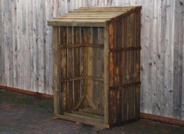 Single Bay Log Store Side